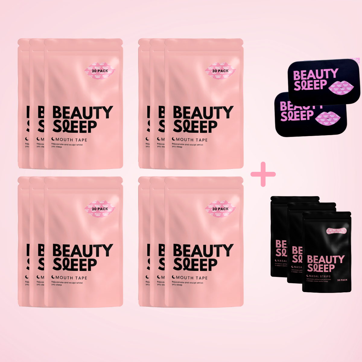 1 Year Supply - Beauty Sleep Mouth Tape + (3 X Free Nasal Strips & 2 X Free Travel Tins)