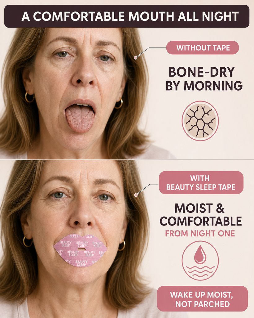 You wake up with a moist, comfortable mouth — from the very first night