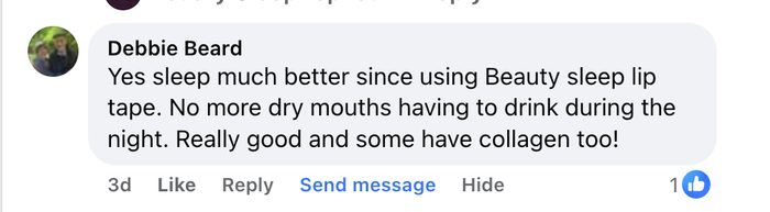 Beauty Sleep customer review about dry mouth