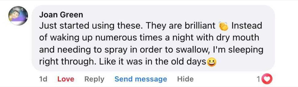 Beauty Sleep customer review about dry mouth
