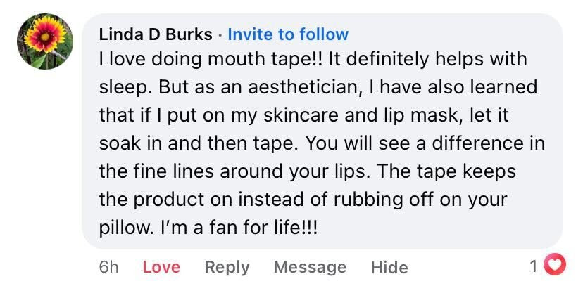 Beauty Sleep customer review about their jawline