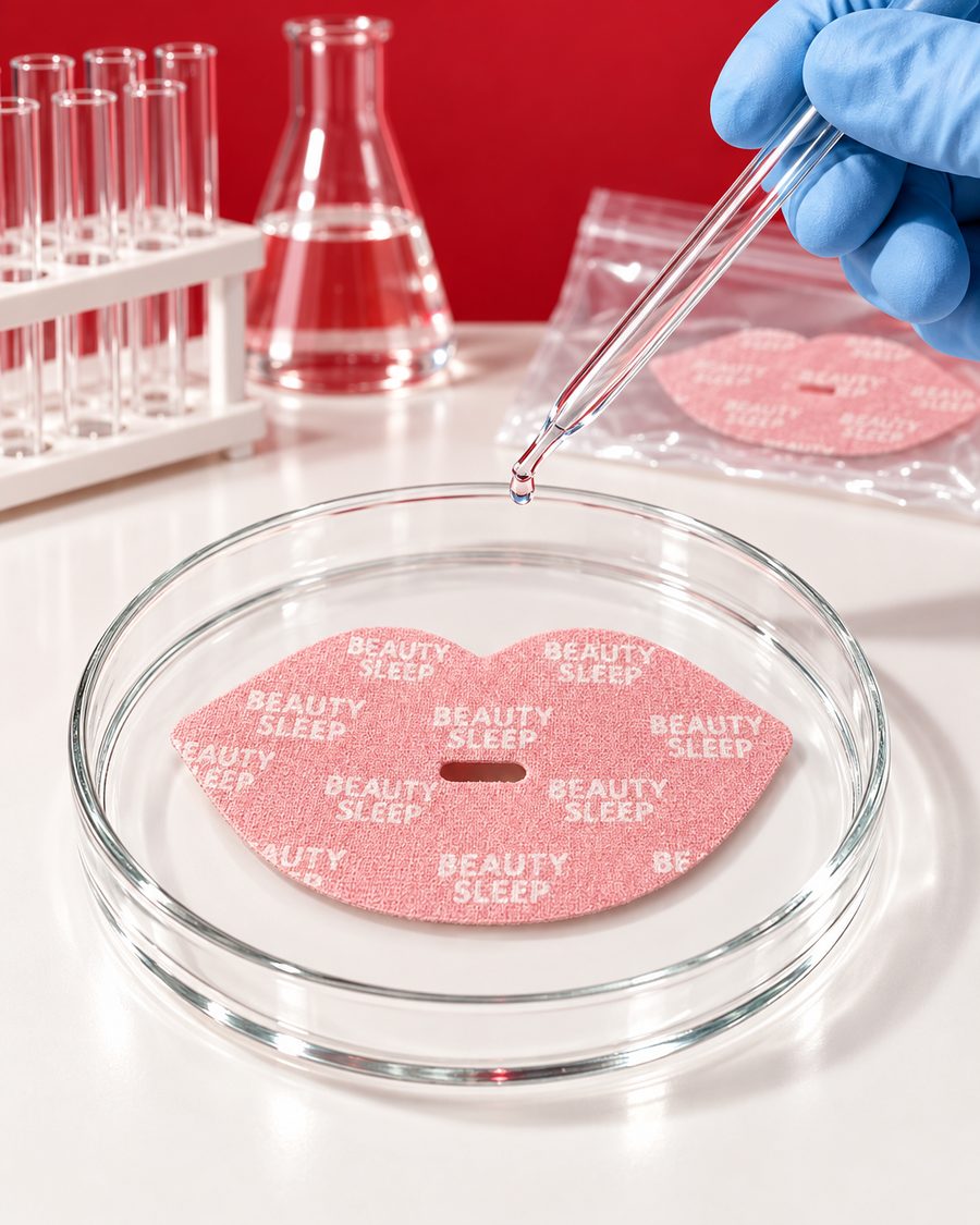 Test tubes with mouth tape samples in an independent lab