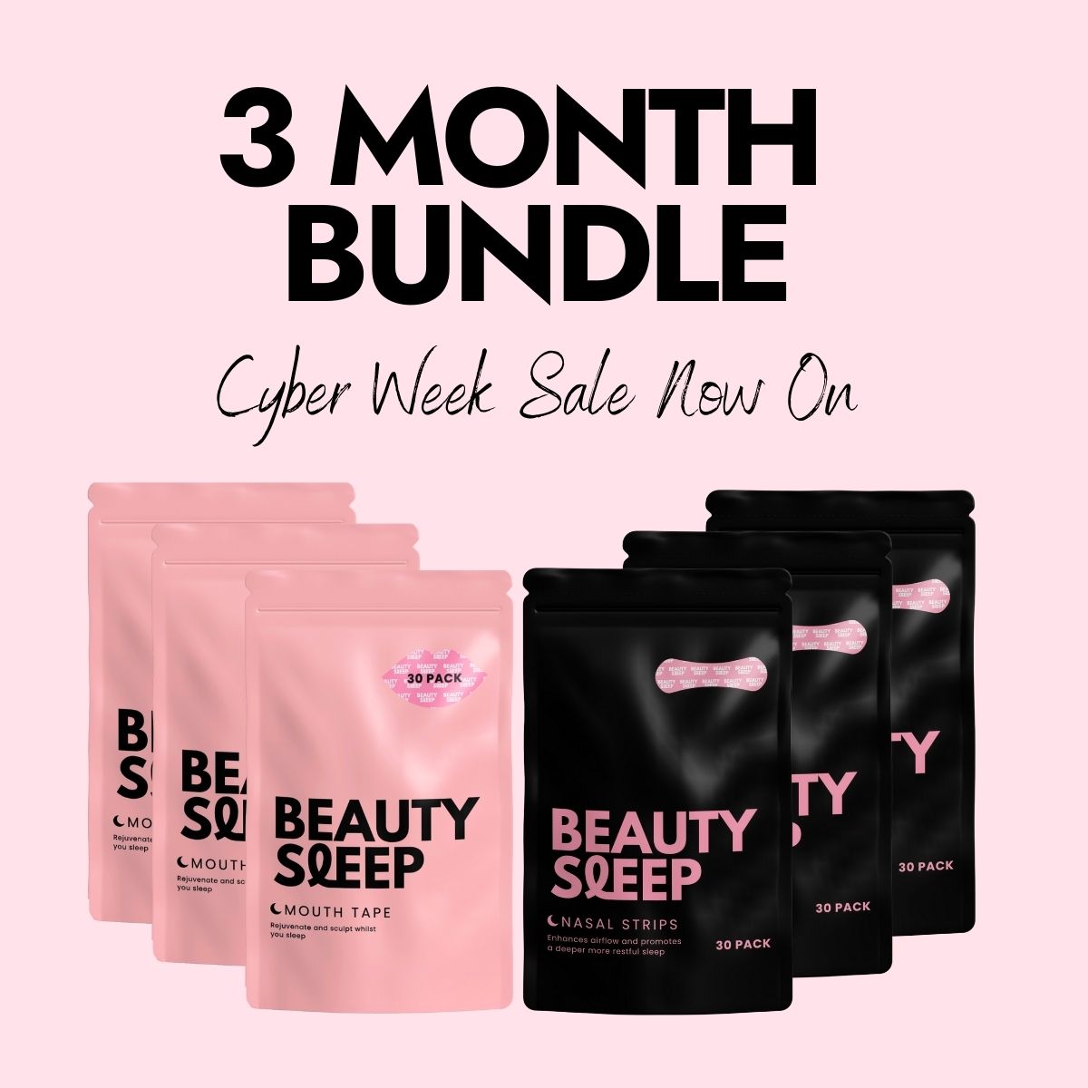 3 Month Supply - Mouth Tape + Nasal Strips