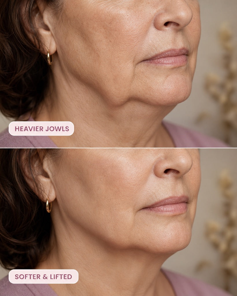Softer jowls &mdash; you stop making them worse every single night