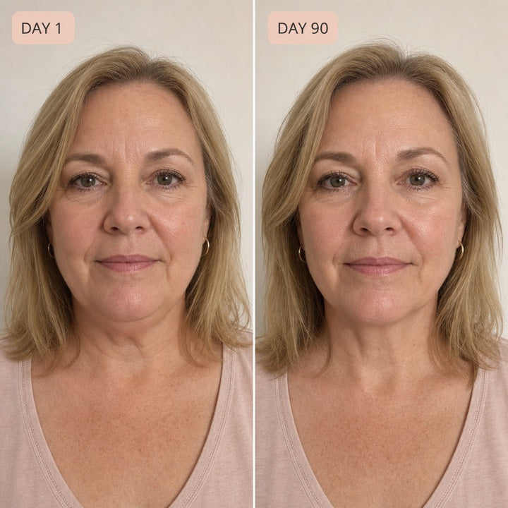90-day jawline before and after