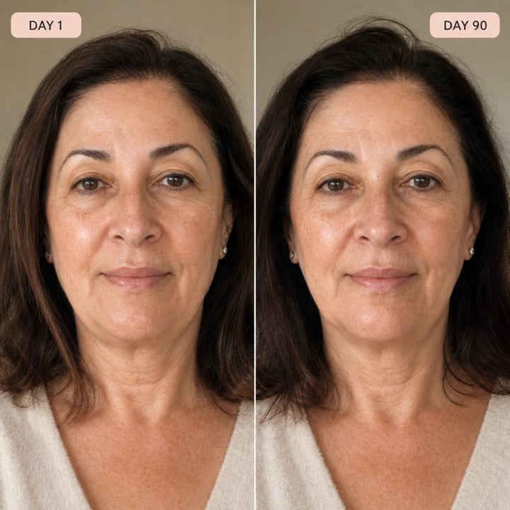 90-day jawline before and after