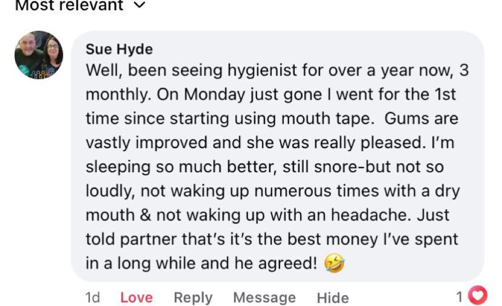 Beauty Sleep customer review about dry mouth