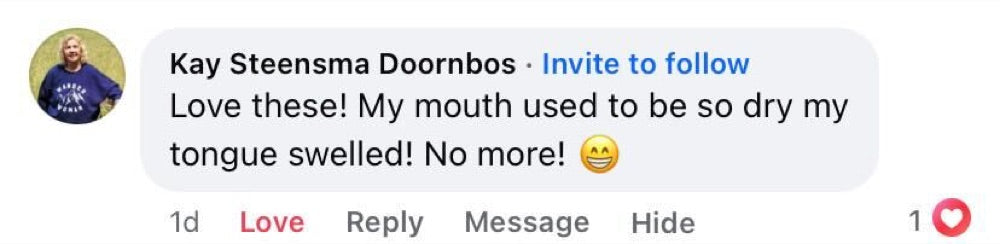 Beauty Sleep customer review about dry mouth