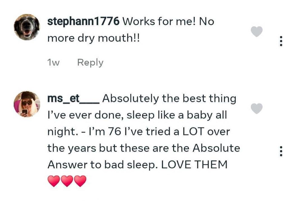 Beauty Sleep customer review about dry mouth