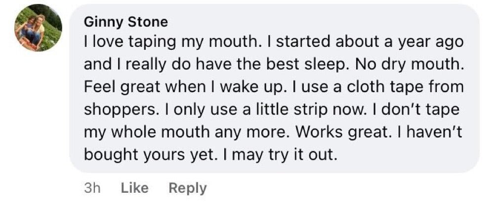 Beauty Sleep customer review about dry mouth
