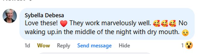 Beauty Sleep customer review about dry mouth