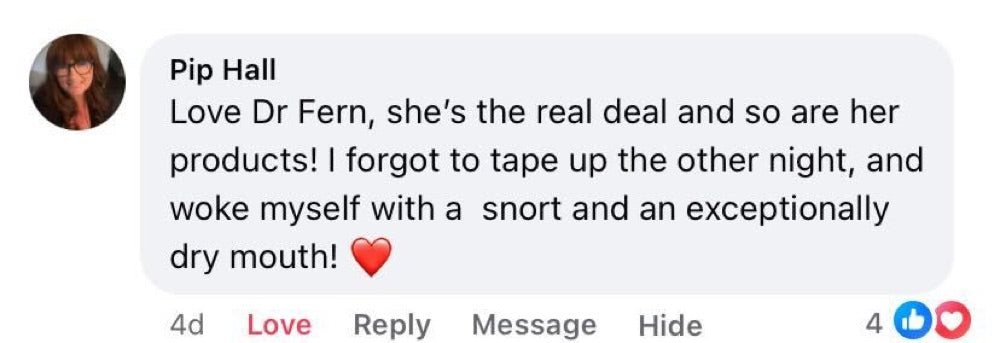 Beauty Sleep customer review about dry mouth