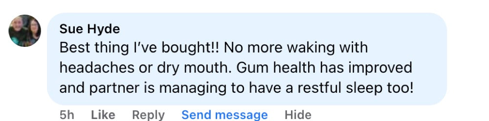 Beauty Sleep customer review about dry mouth
