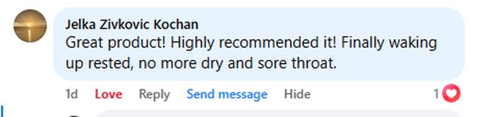 Beauty Sleep customer review about dry mouth