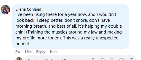 Facebook comment: best of all, it's helping my double chin!