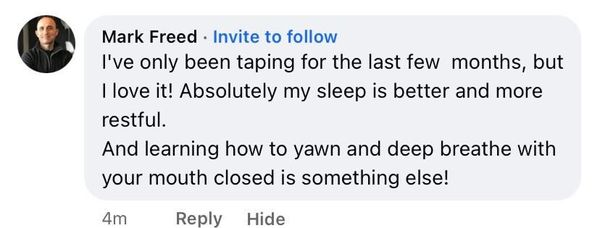 Facebook comment: Absolutely my sleep is better and more restful
