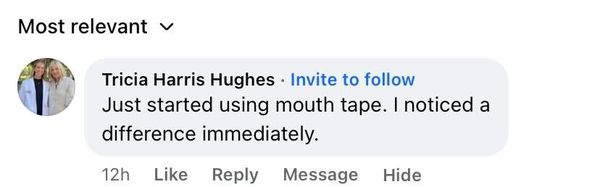 Facebook comment: I noticed a difference immediately.