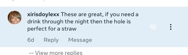 Facebook comment: the hole is perfect for a straw