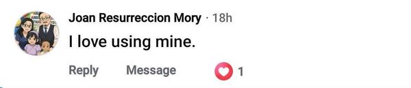 Facebook comment: I love using mine.