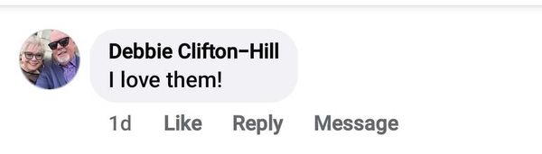 Facebook comment: I love them!