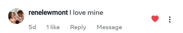 Facebook comment: I love mine