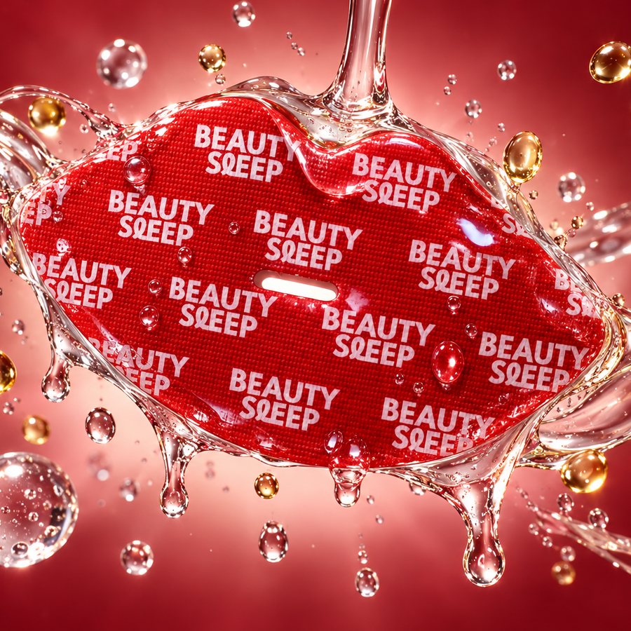 A Beauty Sleep Collagen strip drenched in hyaluronic acid gel, collagen serum and squalane oil