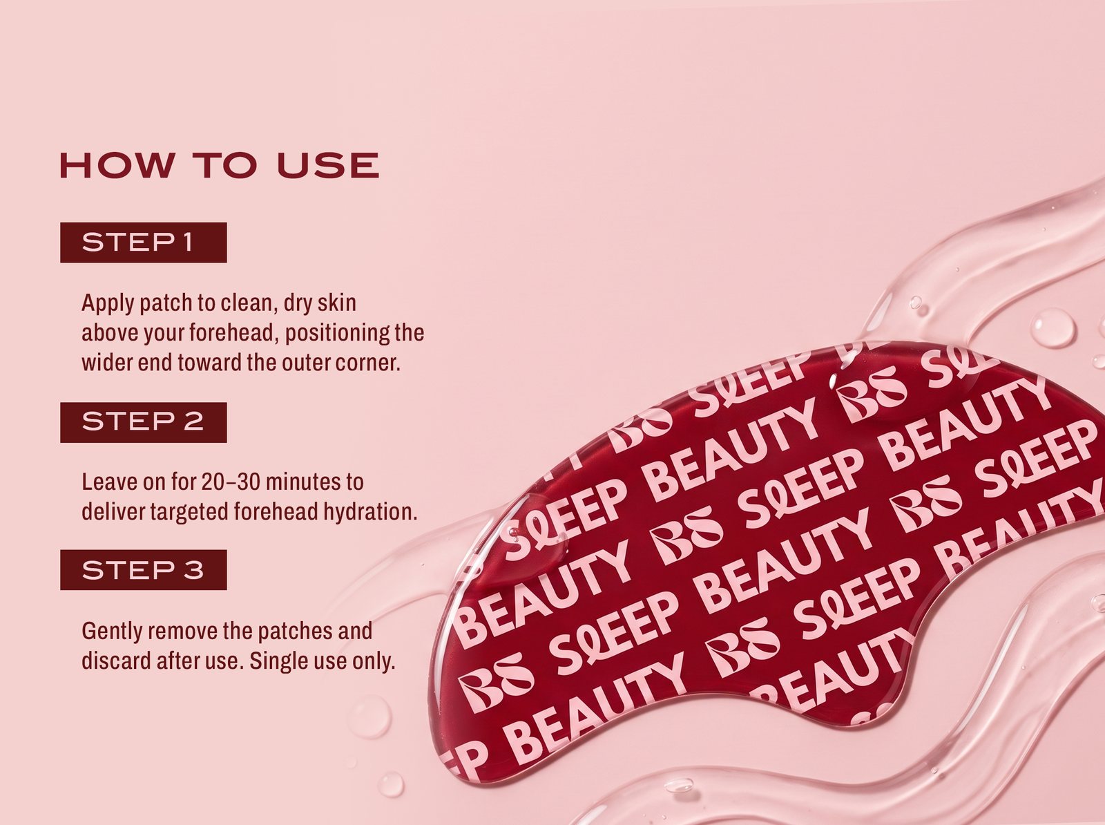 How to use the forehead patches