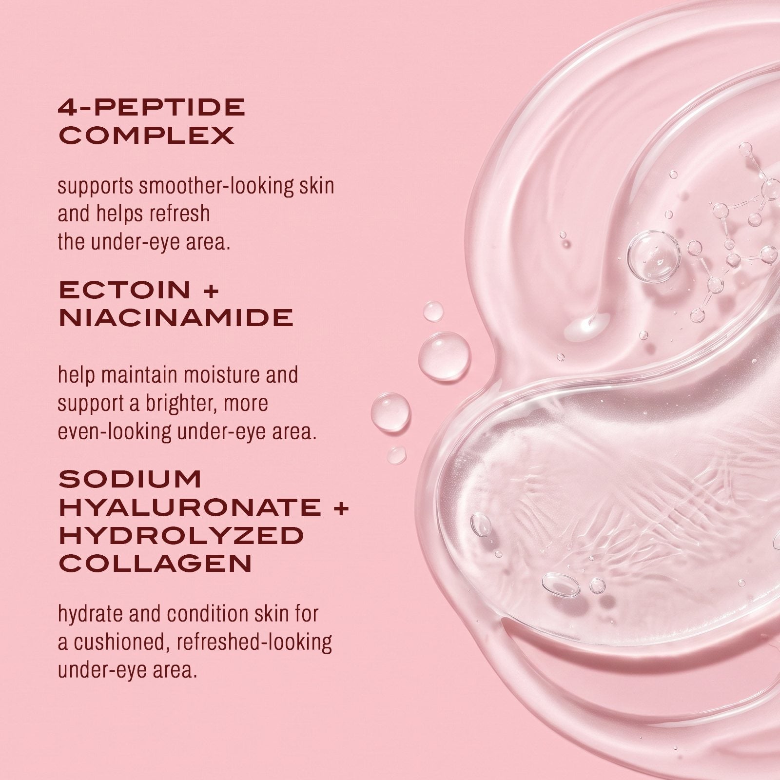 4-peptide complex, ectoin, niacinamide, hyaluronate and collagen