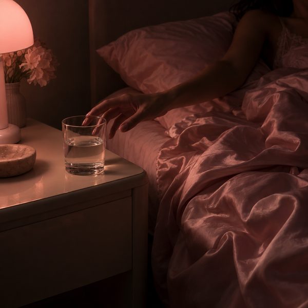 Reaching for a glass of water in the night