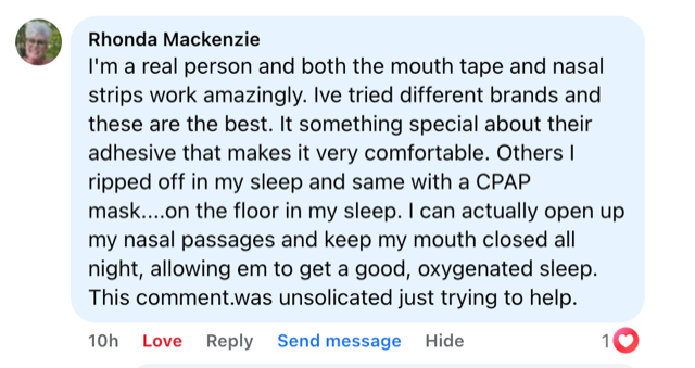 Customer comment