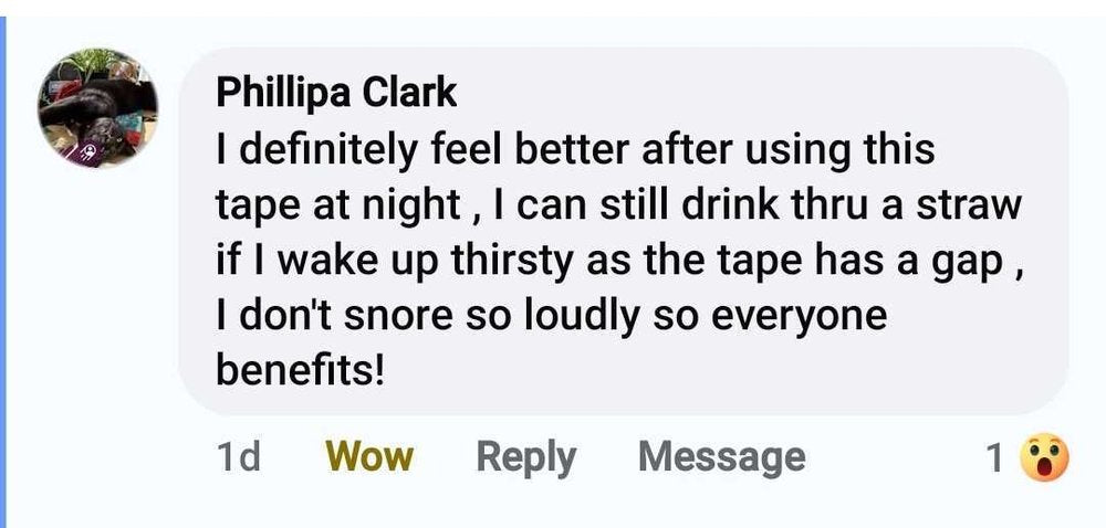 Beauty Sleep customer review about snoring