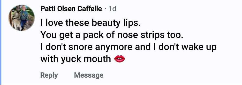 Beauty Sleep customer review about snoring