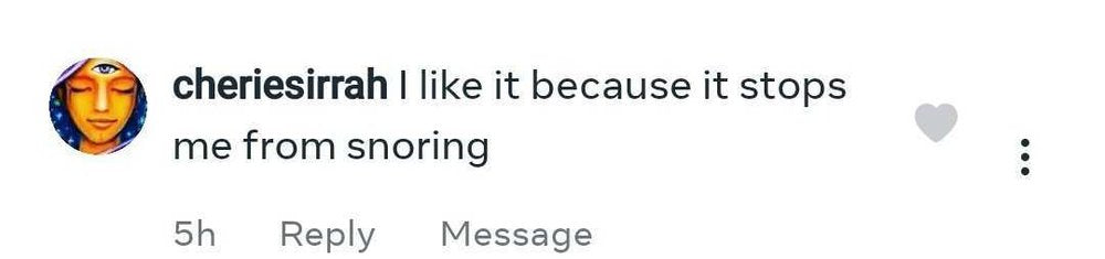 Beauty Sleep customer review about snoring