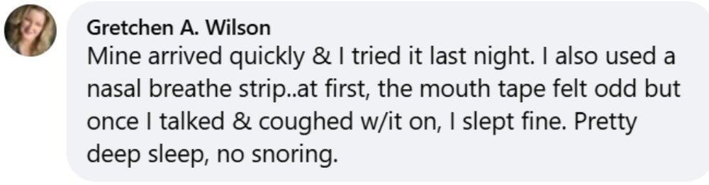 Beauty Sleep customer review about snoring