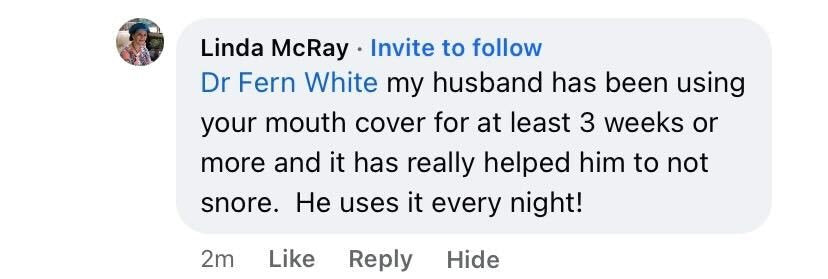 Beauty Sleep customer review about snoring