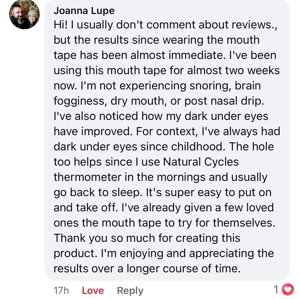 Beauty Sleep customer review about snoring