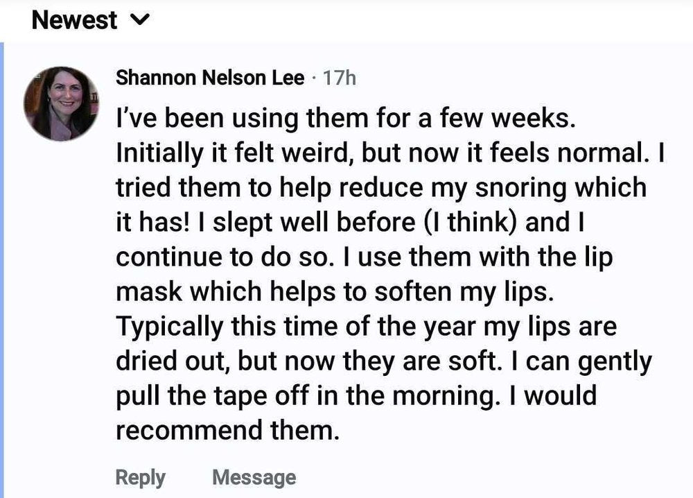 Beauty Sleep customer review about snoring