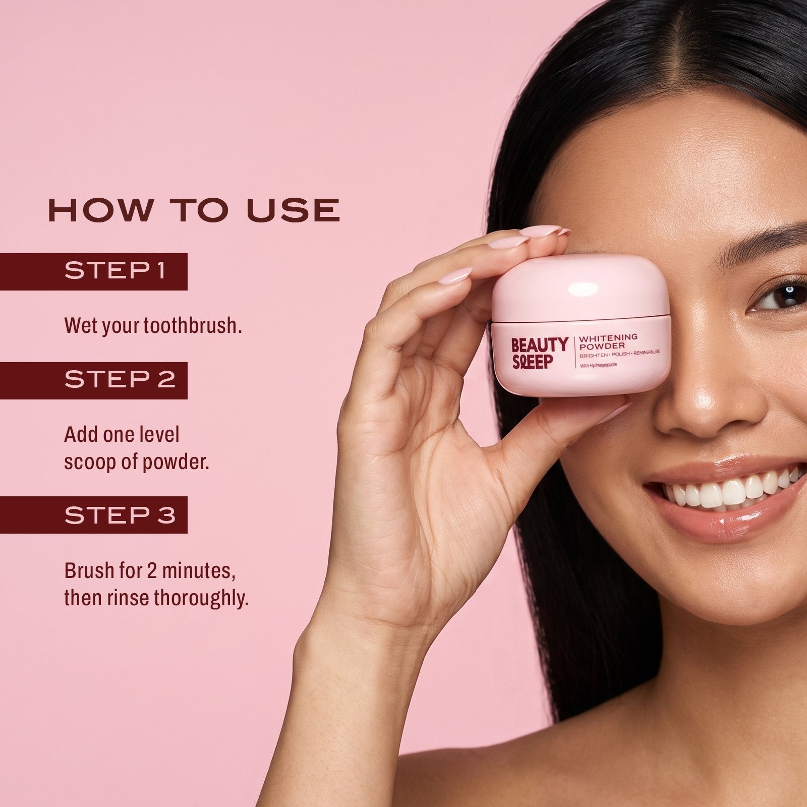How to use the whitening powder