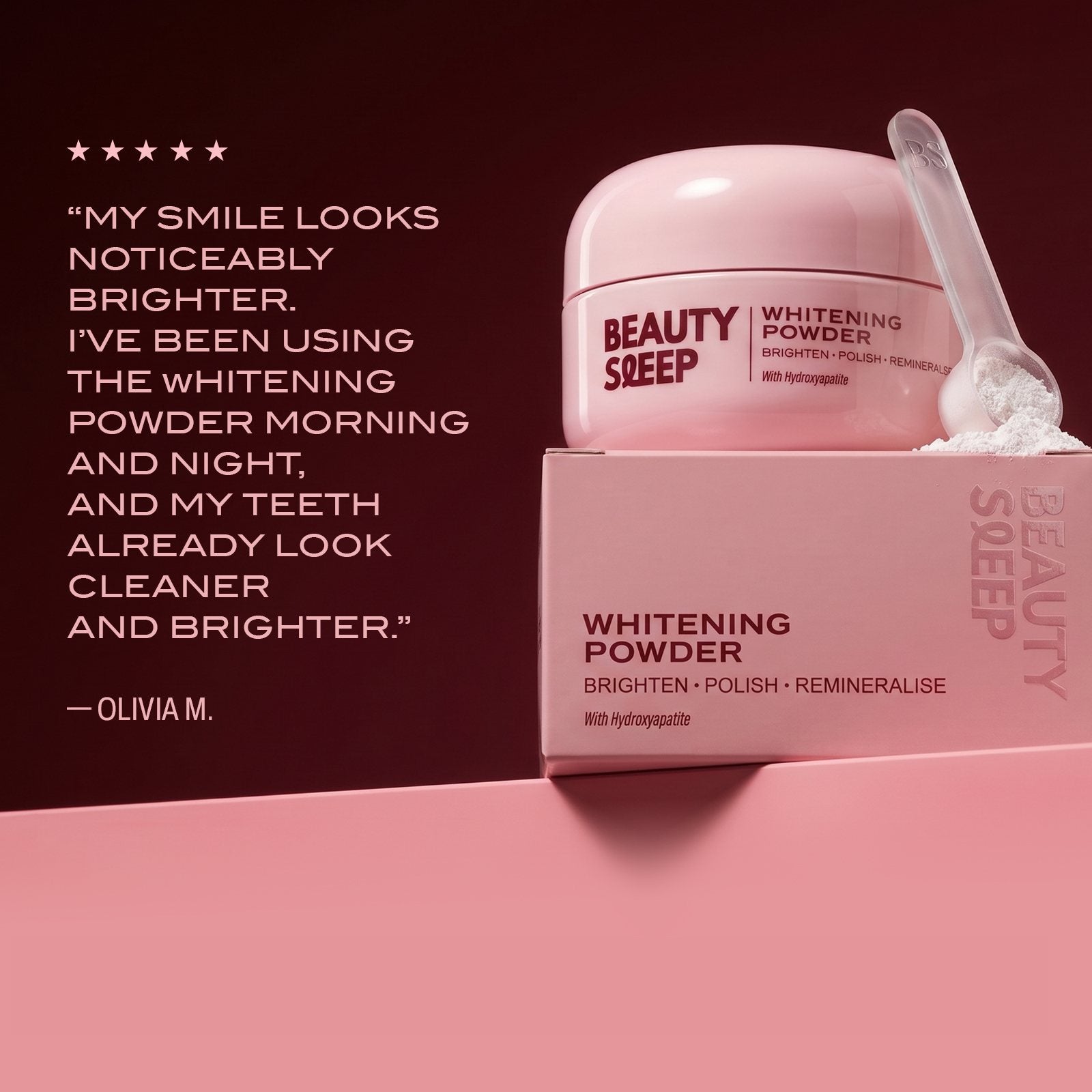 Customer review of the Beauty Sleep Whitening Powder